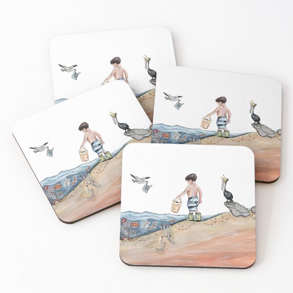 Item preview, Polluted Beach Ecology Section Drawing designed and sold by RiceDrawings.