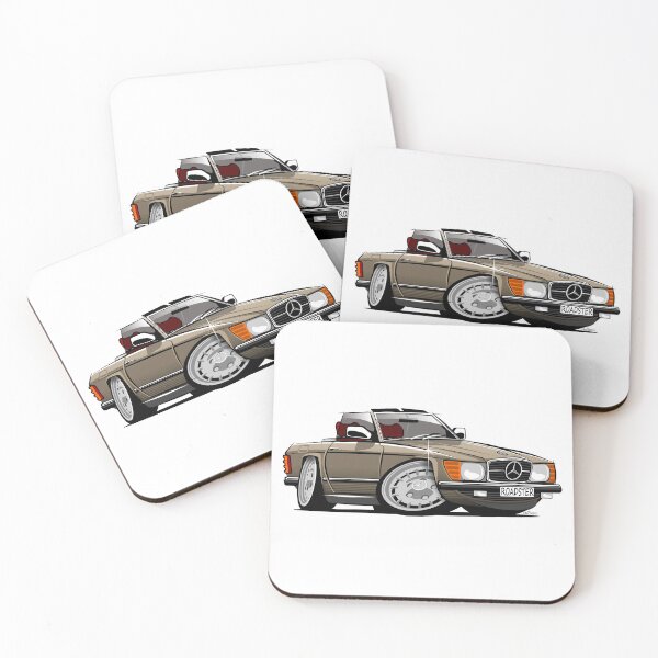 Item preview, Mercedes R107 roadster gold designed and sold by car2oonz.