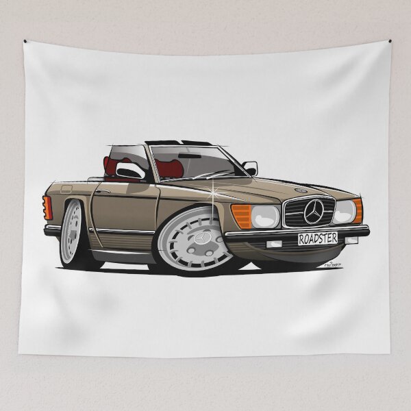 Item preview, Mercedes R107 roadster gold designed and sold by car2oonz.