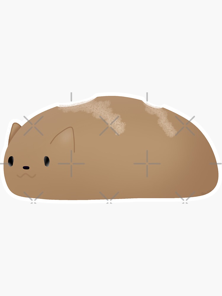 "Bread Cat" Sticker for Sale by LavenderLad Redbubble