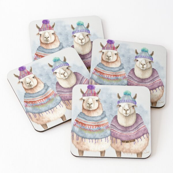 Item preview, Llamas in sweaters and hats designed and sold by BexStix.