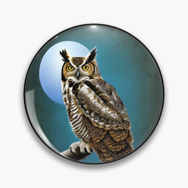 Item preview, Great Horned Owl Artwork designed and sold by The Love Quill.