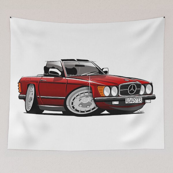 Item preview, Mercedes R107 roadster red designed and sold by car2oonz.