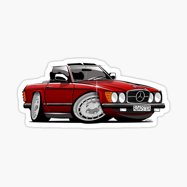 Item preview, Mercedes R107 roadster red designed and sold by car2oonz.