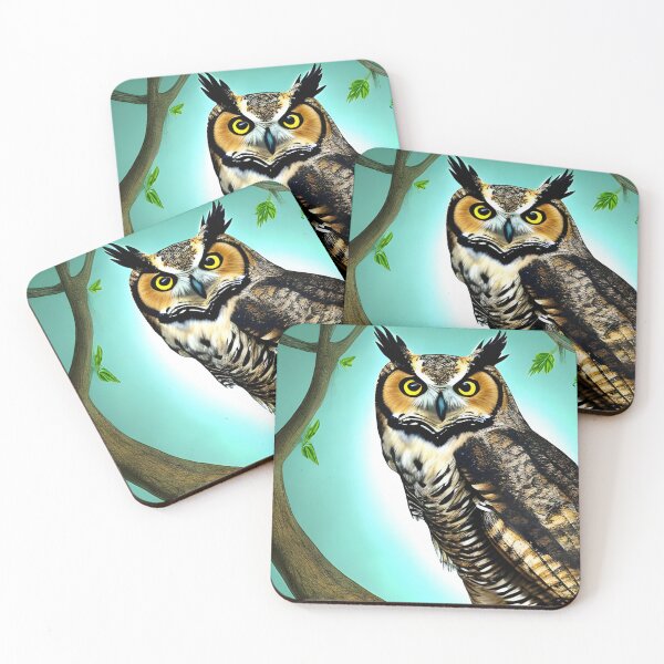 Item preview, Great Horned Owl Artwork designed and sold by The Love Quill.