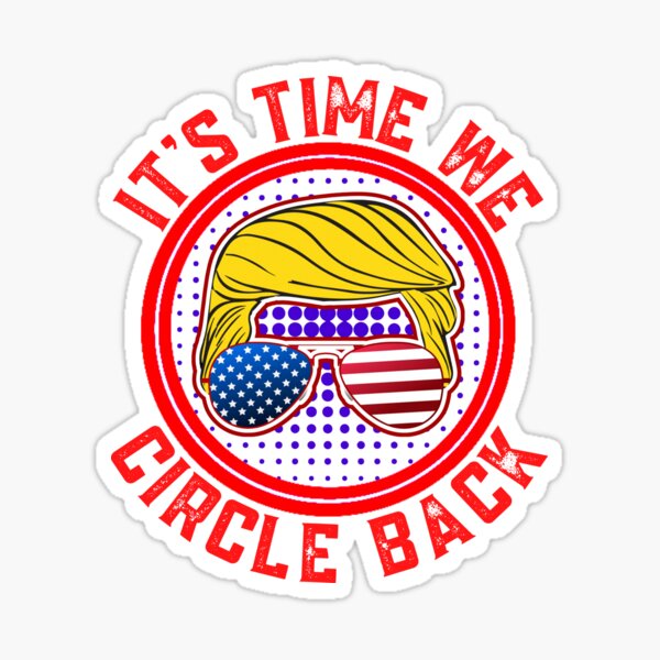Vista previa del artículo con la obra «Presidente Trump Es hora de que regresemos», diseñado y vendido por WoodburyLake.