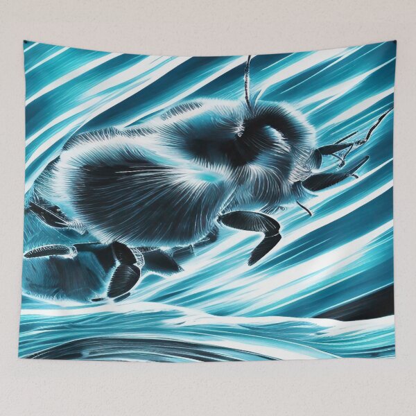 Item preview, Bumble Bee at Night in Blue Florescent Light designed and sold by deniselynnimage.