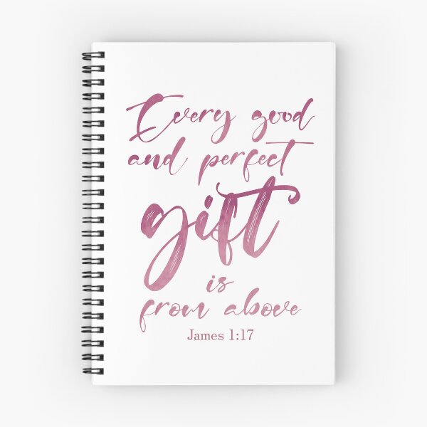 Item preview, James 1:17 Christian Quote Pink designed and sold by amazingjoy.