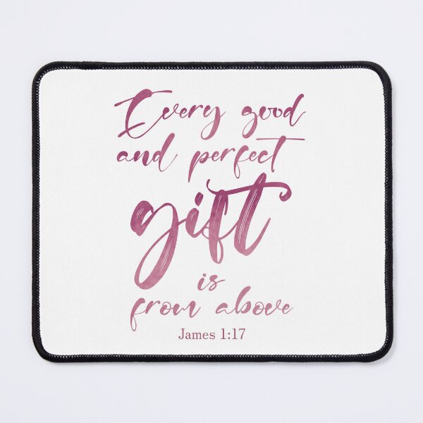Item preview, James 1:17 Christian Quote Pink designed and sold by amazingjoy.