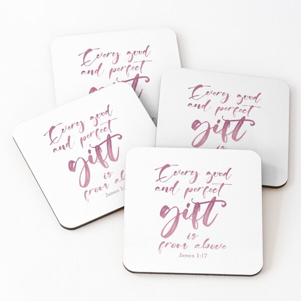 Item preview, James 1:17 Christian Quote Pink designed and sold by amazingjoy.