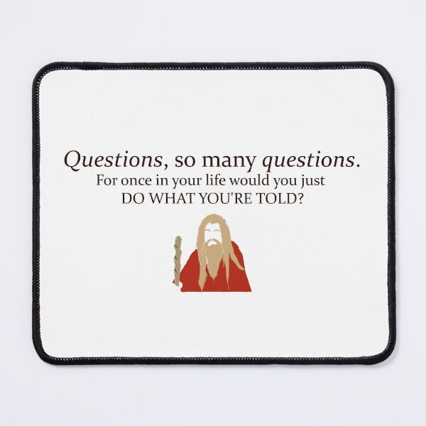 Item preview, Old Merlin Quote "Questions, so many questions." designed and sold by wintttt4257.