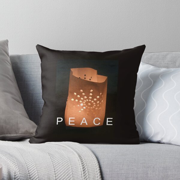 Peace Luminary Throw Pillow