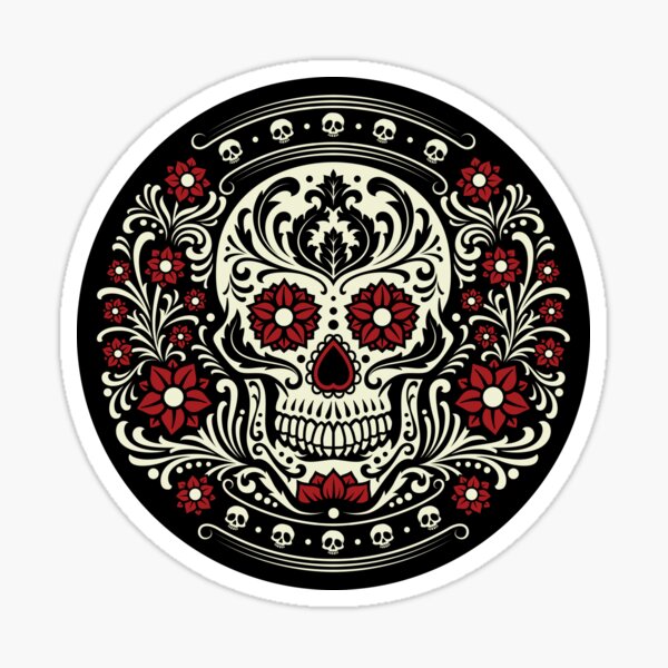 Skull Stickers Day of the Dead Stickers Goth Stickers 