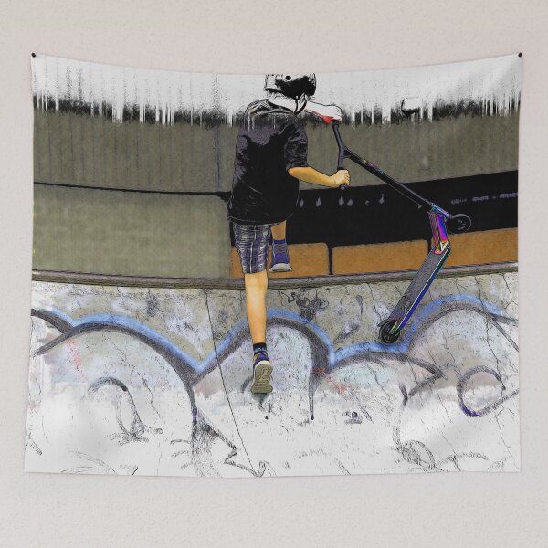 Item preview, Running Step Landing - Stunt Scooter Rider designed and sold by NaturePrints.