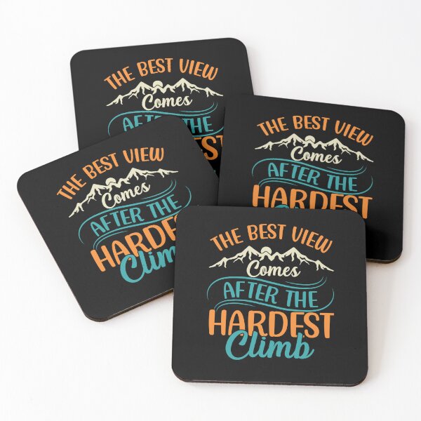 Item preview, Inspiring Hiking Quote - The Best View Comes After The Hardest Climb designed and sold by OutdoorTreats.