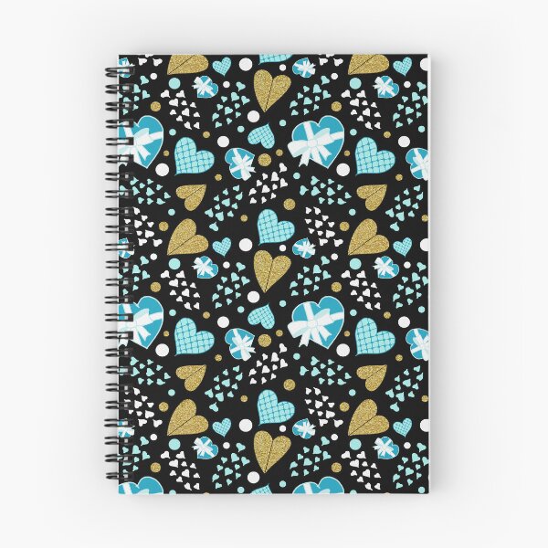 Item preview, Cute Retro Blue Gold Hearts Pattern designed and sold by Christina Wedberg.