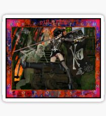 Pirate Ghost Witch Necronomicon Divination Board Sticker
