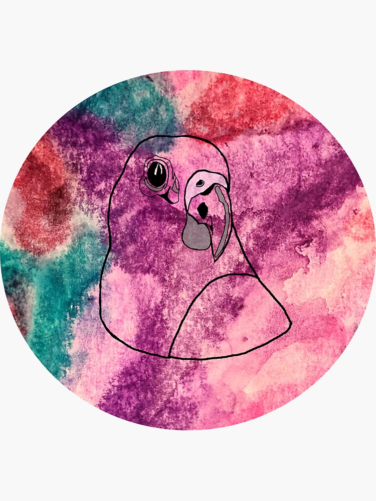 "Copy of Watercolour Conure Outline" Sticker for Sale by dwarkch ...
