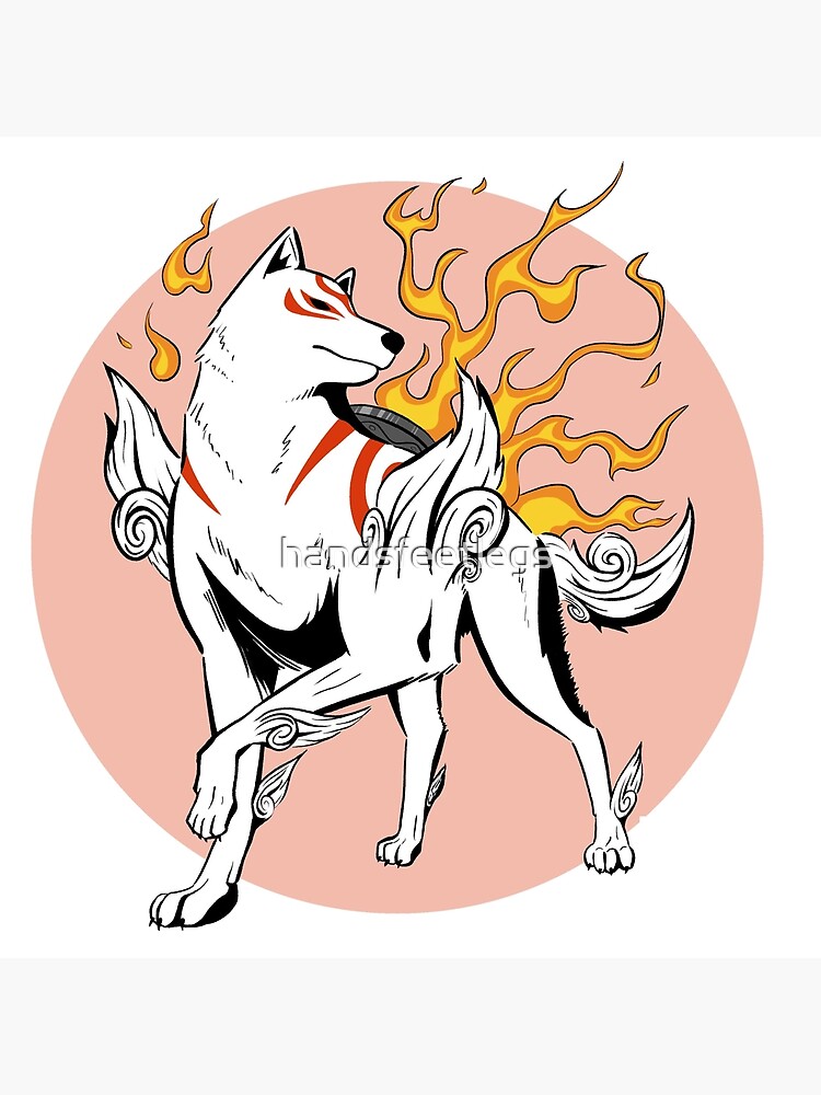 Okami Amaterasu Issun Jump | Art Board Print