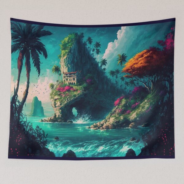 Item preview, Tropical Island Hideaway Paradise Fantasy Landscape designed and sold by PortSundries.