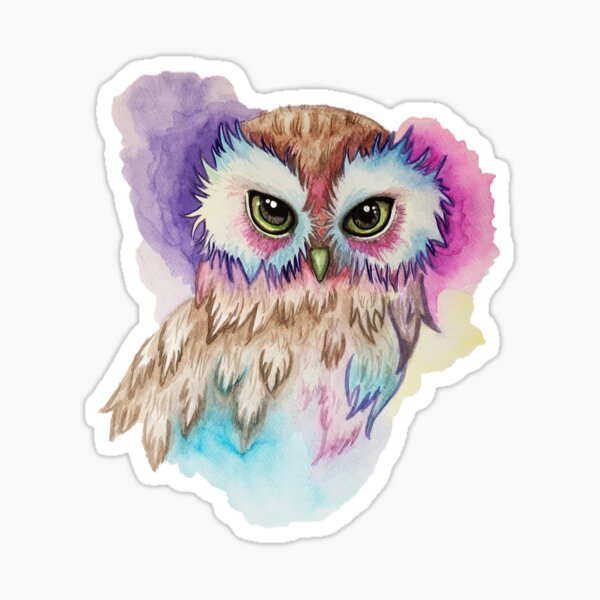 Item preview, Handpainted watercolor owl designed and sold by bobbyalford.