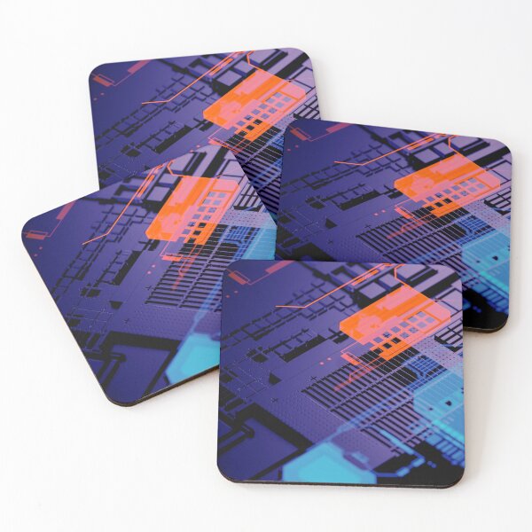 Item preview, Modern and Abstract Digital and Electronic PCB Shapes. designed and sold by luisalfonso1989.
