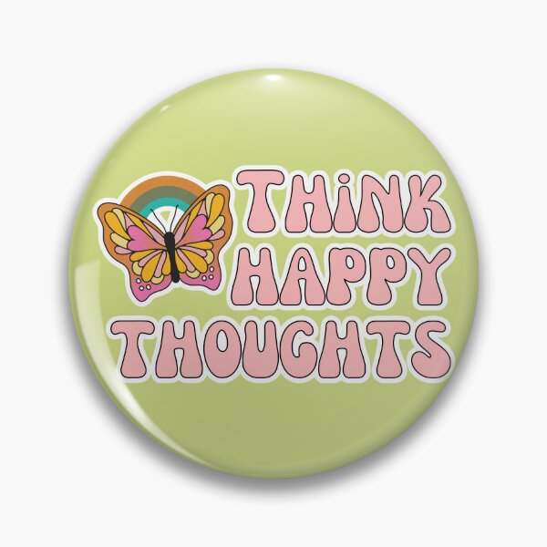 Item preview, Think Happy Thoughts retro 70s aesthetic designed and sold by LaurenPittaway.