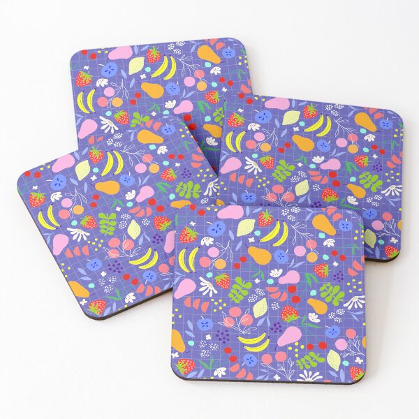 Item preview, Delicious Ditsy Organic Fruit Pattern - Summery, Very Peri & colourful designed and sold by Dominiquevari.