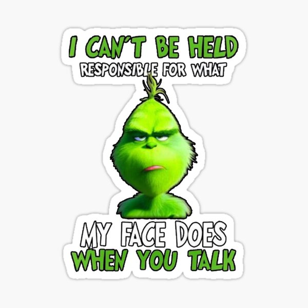 "Christmas grinch quote" Sticker for Sale by Annnas Redbubble