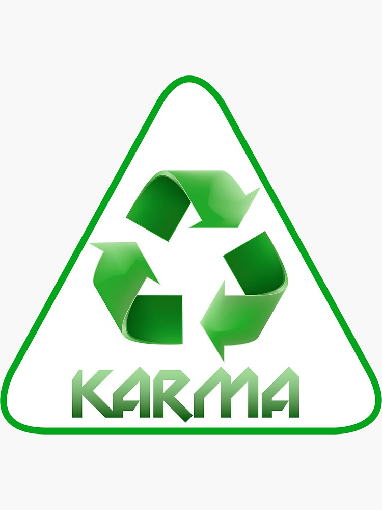 "Recycle Karma" Sticker for Sale by Estalon Redbubble