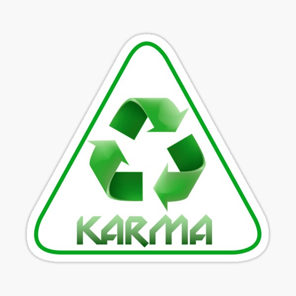 "Recycle Karma" Sticker for Sale by Estalon Redbubble