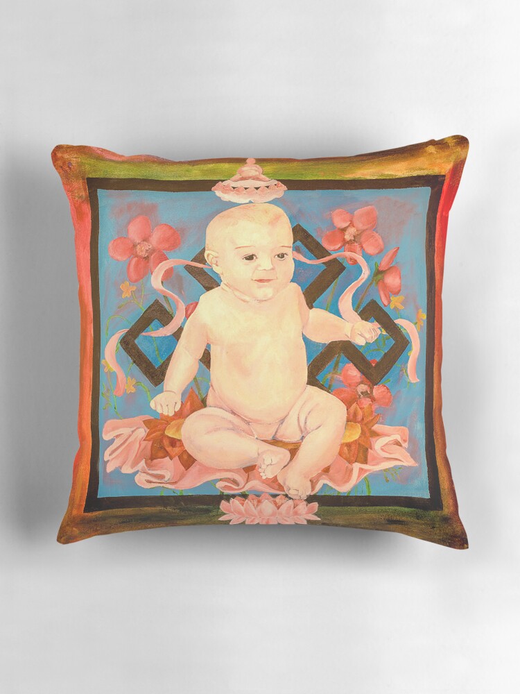 Thumbnail 3 of 4, Pillow, Buddha Baby designed and sold by BobbieRaeJones.