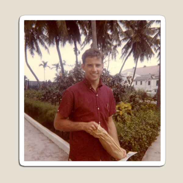 Young Joe Biden Print Magnet