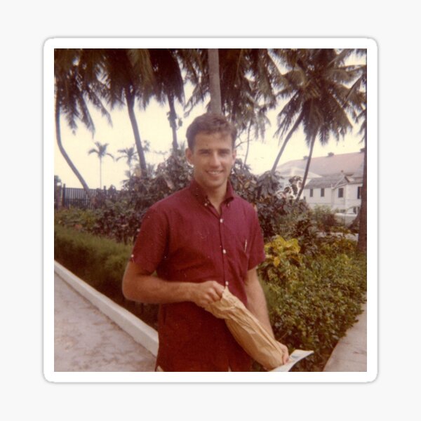 Young Joe Biden Print Sticker