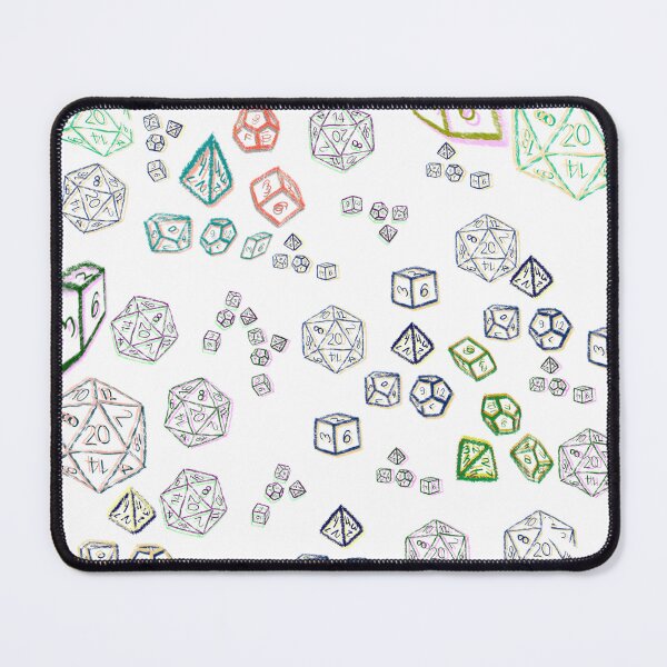 Item preview, Sketched Dice Pool Pattern Multicoloured Green - TTRPG designed and sold by jolabrese.