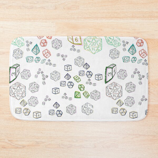 Item preview, Sketched Dice Pool Pattern Multicoloured Green - TTRPG designed and sold by jolabrese.
