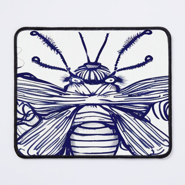 Item preview, Beautiful Deep Blue Honey Bee Illustration designed and sold by deniselynnimage.