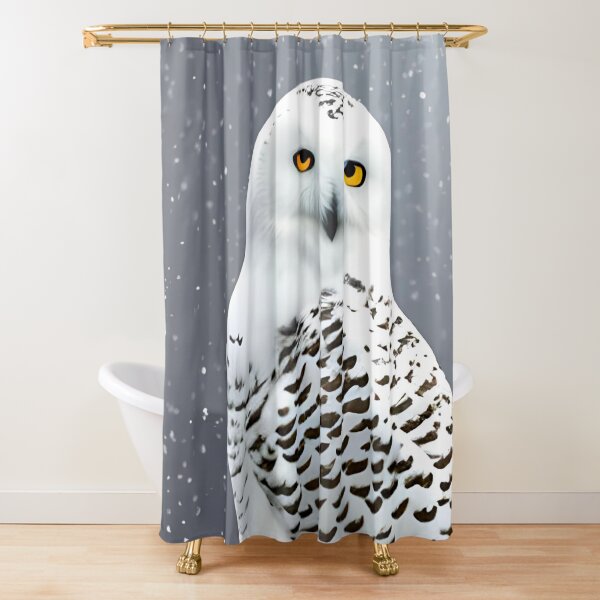 Item preview, Snowy Owl Artwork with magical nature wallpaper designed and sold by The Love Quill.