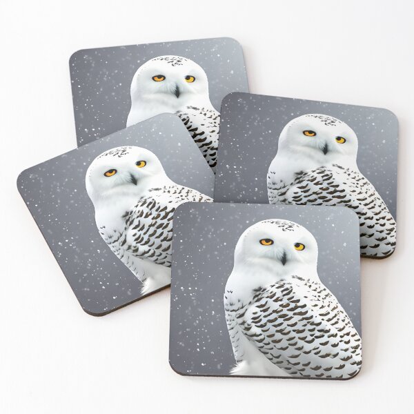 Item preview, Snowy Owl Artwork with magical nature wallpaper designed and sold by The Love Quill.