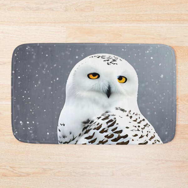 Item preview, Snowy Owl Artwork with magical nature wallpaper designed and sold by The Love Quill.