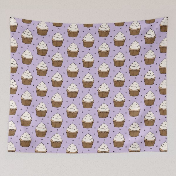 Item preview, Cutie Cupcake Pattern (lilac purple) designed and sold by Design Minds Boutique.
