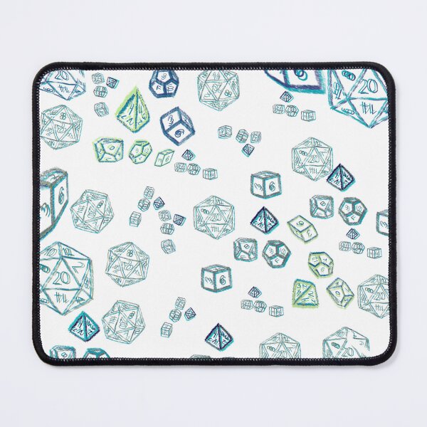 Item preview, Sketched Dice Pool Pattern Blue and Green - TTRPG designed and sold by jolabrese.