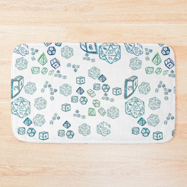 Item preview, Sketched Dice Pool Pattern Blue and Green - TTRPG designed and sold by jolabrese.