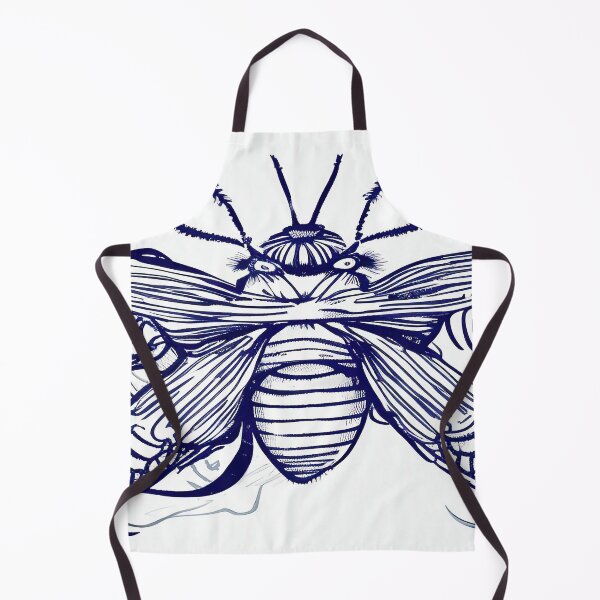 Item preview, Beautiful Deep Blue Honey Bee Illustration designed and sold by deniselynnimage.