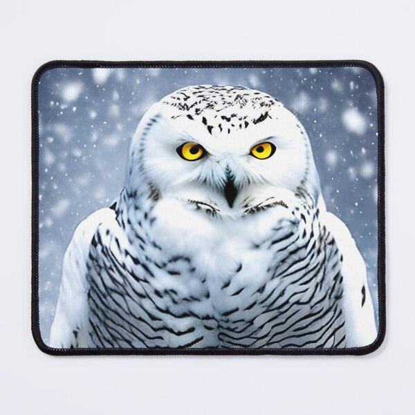 Item preview, Snowy Owl Artwork with magical nature wallpaper designed and sold by The Love Quill.