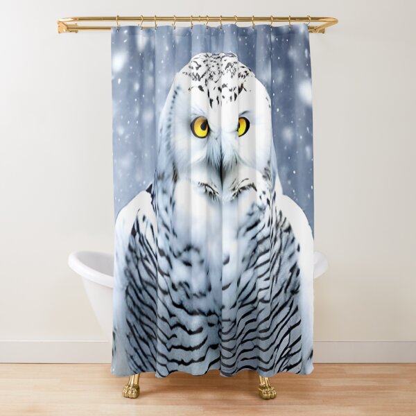 Item preview, Snowy Owl Artwork with magical nature wallpaper designed and sold by The Love Quill.
