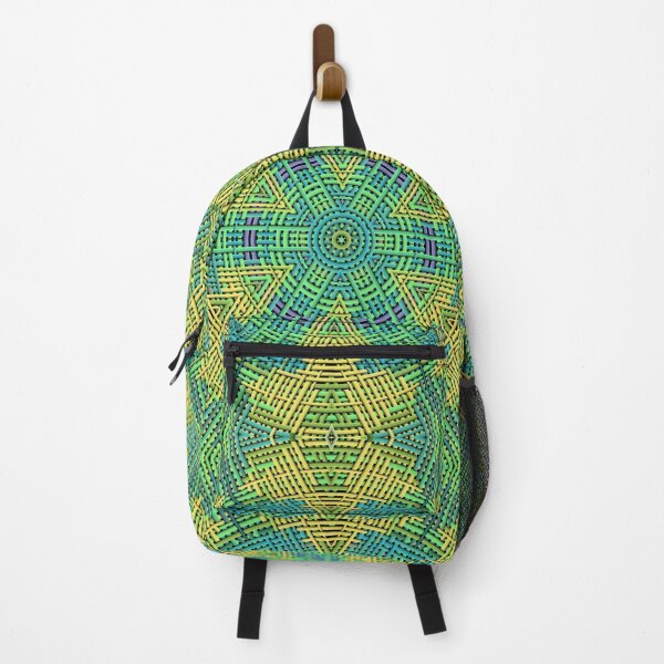 Item preview, Weave Mandala Green Yellow and Blue designed and sold by WormholeOrbital.