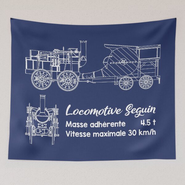 Item preview, Marc Seguin's Steam Locomotive Train Engine Blueprint Diagrams Gift designed and sold by Maljonic.