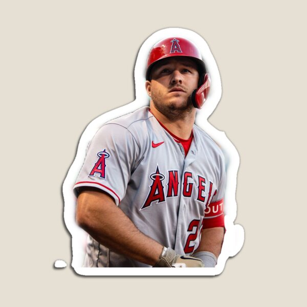 Mike Trout #27 Los Angeles Anaheim Baseball Sticker for Sale by Sportsmem