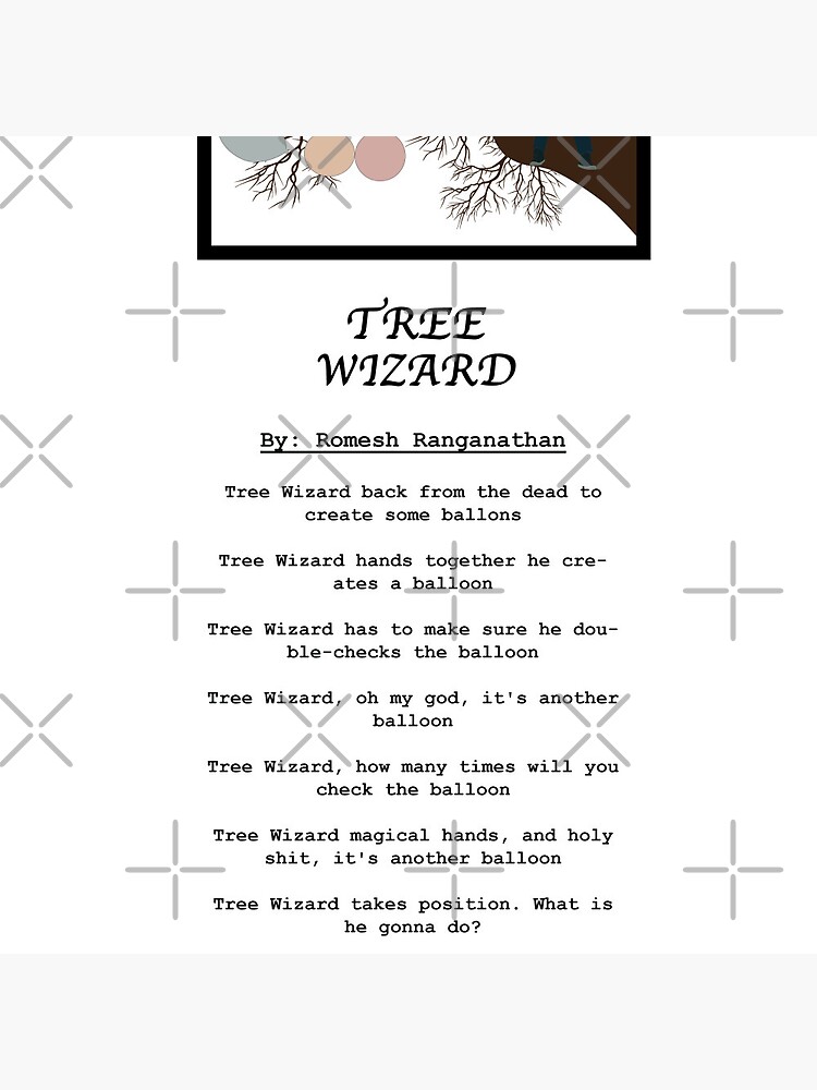 Tree Wizard Lyrics Poster for Sale by Lucy Nguyen